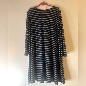 Women’s XL Old Navy Shift Dress Striped Black/White